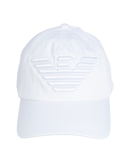 Shop EMPORIO ARMANI  Cappello: Emporio Armani cappello da baseball con stampa aquila tono su tono.
Visiera rigida.
Chiusura con velcro.
Composizione: 100% Cotone.
Fabbricato in Cina.. 627522 CC995-00010